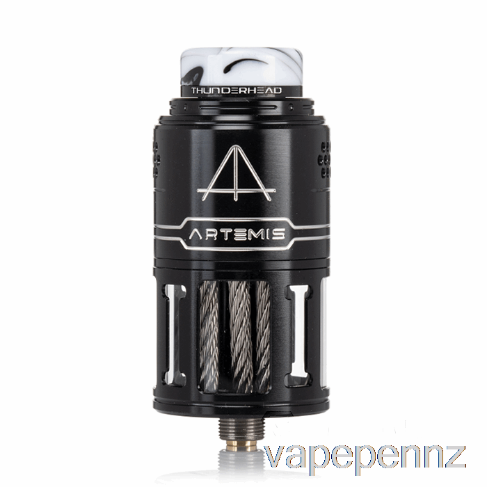 Thunderhead Creations Artemis V2 Top Coiler 25mm RDTA Black & Silver VAPE NZ